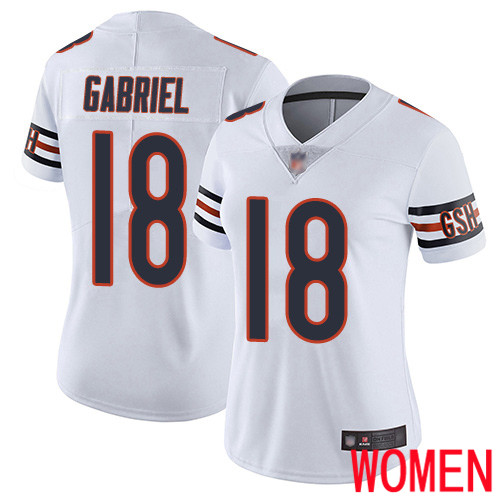 Chicago Bears Limited White Women Taylor Gabriel Road Jersey NFL Football #18 Vapor Untouchable